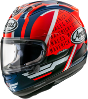Arai RX-7V Evo Maverick 2023 Helmet,  red-blue,  Size M for Men