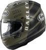 Arai RX-7V Evo Maverick Oakley Helmet,  black-green,  Size S for Men