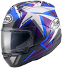 Arai RX-7V Evo MVK Stars Helmet,  black-blue,  Size XS for Men
