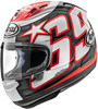 Arai RX-7V Evo Nicky Reset Helmet,  black-white-red,  Size S for Men