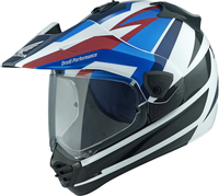 Arai Tour-X5 Africa Twin Motocross Helmet,  black-white-blue,  Size M for Men