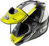 Arai Tour-X5 Cosmic Motocross Helmet,  black-white-yellow,  Size S for Men