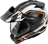 Arai Tour-X5 Discovery Motocross Helmet,  black-white-orange,  Size M for Men
