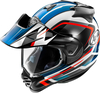 Arai Tour-X5 Discovery Motocross Helmet,  white-red-blue,  Size XS