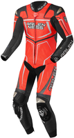Arlen Ness Alcarras Race One Piece Motorcycle Leather Suit,  black-grey-red,  Size 60,  black-grey-red,  Size 60