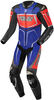 Arlen Ness Alcarras Race One Piece Motorcycle Leather Suit,  black-red-blue,  Size 60,  black-red-blue,  Size 60