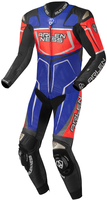 Arlen Ness Alcarras Race One Piece Motorcycle Leather Suit,  black-red-blue,  Size 60,  black-red-blue,  Size 60