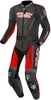 Arlen Ness Edge Two Piece Motorcycle Leather Suit,  black-grey-red,  Size 54,  black-grey-red,  Size 54