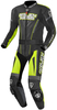 Arlen Ness Edge Two Piece Motorcycle Leather Suit,  black-grey-yellow,  Size 60,  black-grey-yellow,  Size 60