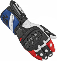 Arlen Ness Imola Motorcycle Gloves,  black-white-red-blue,  Size 2XL,  black-white-red-blue,  Size 2XL