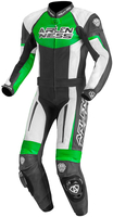 Arlen Ness Monza Two Piece Motorcycle Leather Suit,  black-white-green,  Size 48,  black-white-green,  Size 48