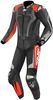 Arlen Ness Race-X Two Piece Motorcycle Leather Suit,  black-grey-red,  Size 48,  black-grey-red,  Size 48