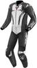 Arlen Ness Race-X Two Piece Motorcycle Leather Suit,  black-grey-white,  Size 54,  black-grey-white,  Size 54