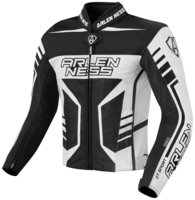 Arlen Ness Rapida 2 Motorcycle Leather Jacket,  black-white,  Size 58,  black-white,  Size 58