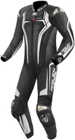 Arlen Ness Sugello 2 One Piece Motorcycle Leather Suit,  black-white,  Size 60,  black-white,  Size 60