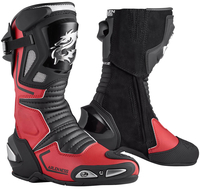 Arlen Ness Sugello Motorcycle Boots,  black-red,  Size 39,  black-red,  Size 39