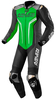 Arlen Ness Sugello One Piece Motorcycle Leather Suit,  black-grey-green,  Size 54,  black-grey-green,  Size 54