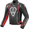 Arlen Ness Track Motorcycle Leather Jacket,  black-red,  Size 52,  black-red,  Size 52