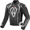 Arlen Ness Track Motorcycle Leather Jacket,  black-white,  Size 58,  black-white,  Size 58