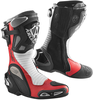 Arlen Ness Xaus Replica Motorcycle Boots,  black-white-red,  Size 40,  black-white-red,  Size 40