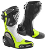 Arlen Ness Xaus Replica Motorcycle Boots,  black-white-yellow,  Size 41,  black-white-yellow,  Size 41