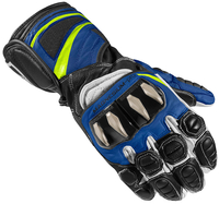 Arlen Ness Yakun Evo Motorcycle Gloves,  black-white-blue,  Size 2XL,  black-white-blue,  Size 2XL