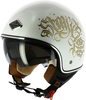 Astone Black Letters Jet Helmet,  white,  Size L,  white,  Size L