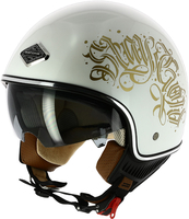 Astone Black Letters Jet Helmet,  white,  Size M,  white,  Size M