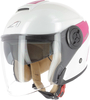 Astone DJ10-2 Bicolor Jet Helmet,  white-pink,  Size M,  white-pink,  Size M