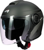 Astone DJ10-2 Radian Jet Helmet,  black-grey,  Size M,  black-grey,  Size M