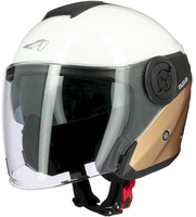 Astone DJ10-2 Radian Jet Helmet,  white-gold,  Size L,  white-gold,  Size L