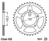 B1 Steel Standard Rear Sprocket - 420