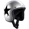 Bandit Jet Star Silver Jet Helmet,  black-silver,  Size 2XL,  black-silver,  Size 2XL