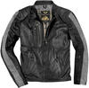 Black-Cafe London Vintage Motorcycle Leather Jacket,  Size 60,  black,  Size 60