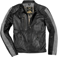 Black-Cafe London Vintage Motorcycle Leather Jacket,  Size 60,  black,  Size 60