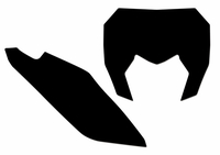 Blackbird Plate Stickers Black Sherco SE/SE-F