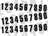 Blackbird Race Number 7 7x5, 5cm Black Set of 3