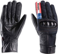 Blauer Combo Carbon Denim USA Motorcycle Gloves,  black,  Size XS for Men