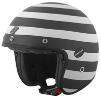 Bogotto V587 Scacchi Carbon Jet Helmet,  black-white,  Size L for Men