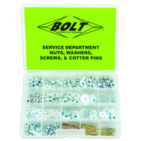 Bolt Nuts,  Washers,  Screws & Cotter Pins Assortment 422 pieces