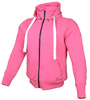 Booster Core Ladies Motorcycle Zip Hoodie,  pink,  Size L for Women,  pink,  Size L for Women
