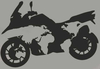 Booster Moto Planisvero Sticker Set,  black,  black,  Size One Size