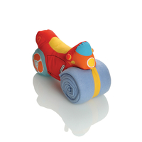 Booster Plush Motorbike with Soft Fleece Towel,  orange,  orange