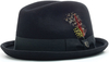 Brixton Gain Fedora Hat,  black,  Size M,  black,  Size M
