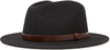 Brixton Messer Fedora Hat,  black,  Size XL,  black,  Size XL