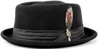 Brixton Stout Pork Pie Hat,  black,  Size S,  black,  Size S