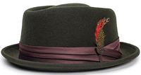 Brixton Stout Pork Pie Hat,  green,  Size XL,  green,  Size XL