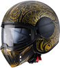 Caberg Ghost Maori Jet Helmet,  black-gold,  Size M,  black-gold,  Size M