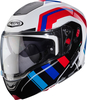 Caberg Horus X Road Helmet,  black-white-blue,  Size M for Men
