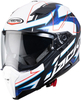 Caberg Jackal Techno Helmet,  white-red-blue,  Size L,  white-red-blue,  Size L